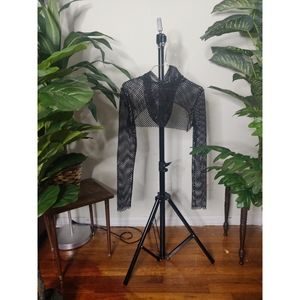 F21 Mesh cropped hoodie